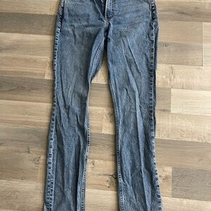 Classic Women's Blue Denim Jeans - Casual Straight Fit